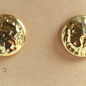 Gold Button Earrings